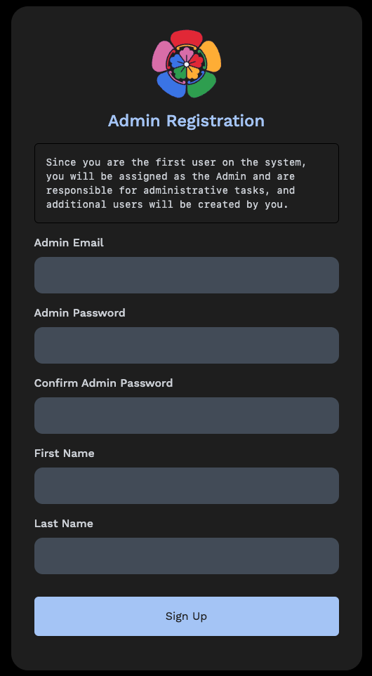 Admin Registration